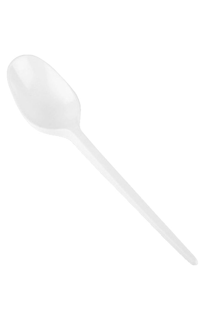 White Plastic Spoon