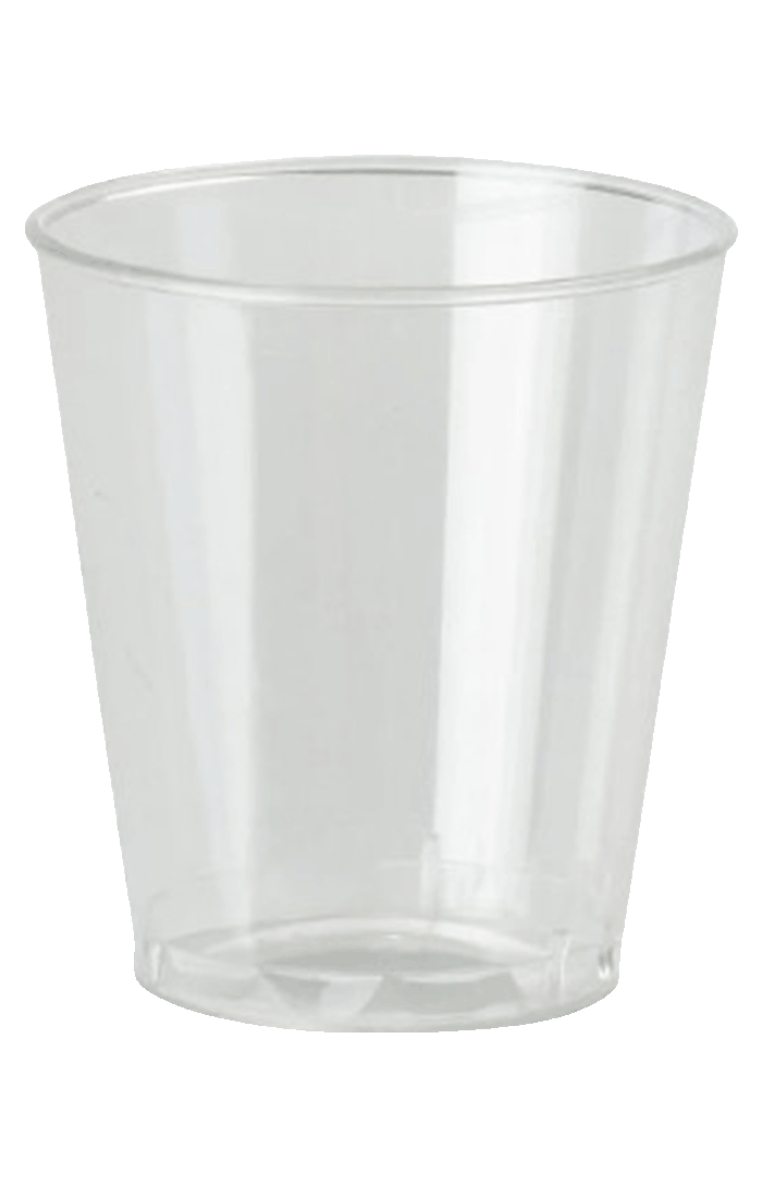 Crystal Clear Disposable Plastic Shot Glasses 30ml