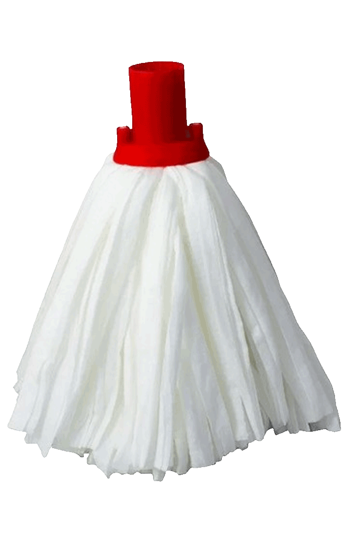 Super White Coloured Socket Mop - Red