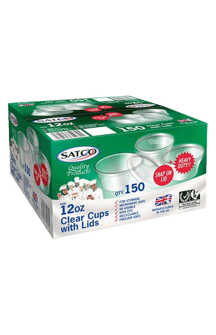 SATCO Clear 12oz Round Pot with Lid