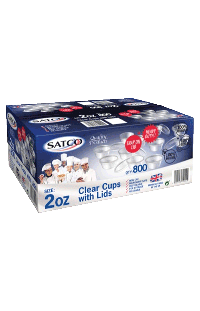 SATCO Clear 2oz Round Pot with Lid