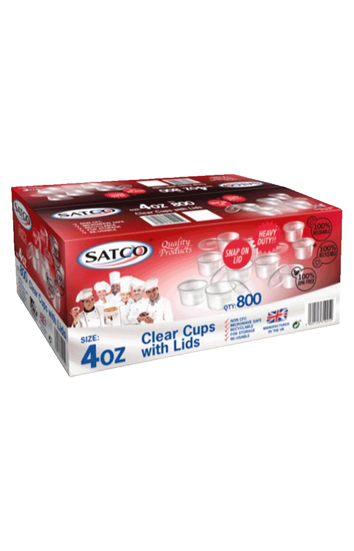 SATCO Clear 4oz Round Pot with Lid