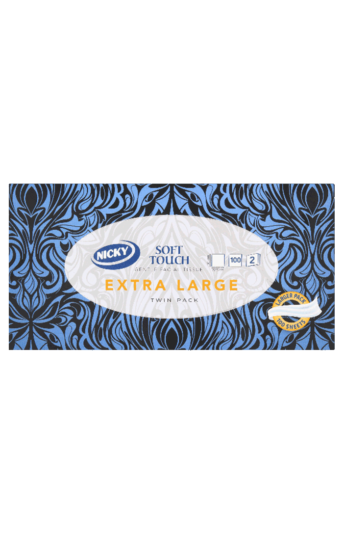 Nicky Soft Touch Extra Large Facial Tissue Twin Pack