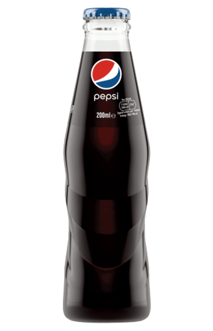 PEPSI COLA GLASS BOTTLES 24 X 200ML