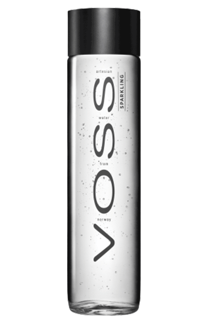 VOSS SPARKLING ARTESIAN WATER GLASS BOTTLE 24 X 375ML