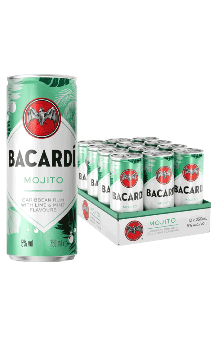 BACARDI MOJITO CANS 250 ML X 12
